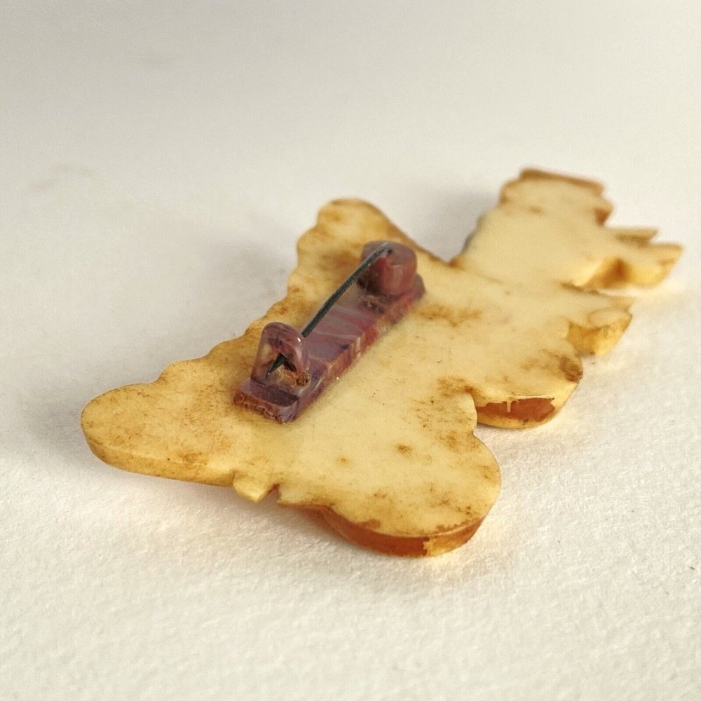 C1940 Celluloid Oxen Pulling Covered Wagon Hook B… - image 4